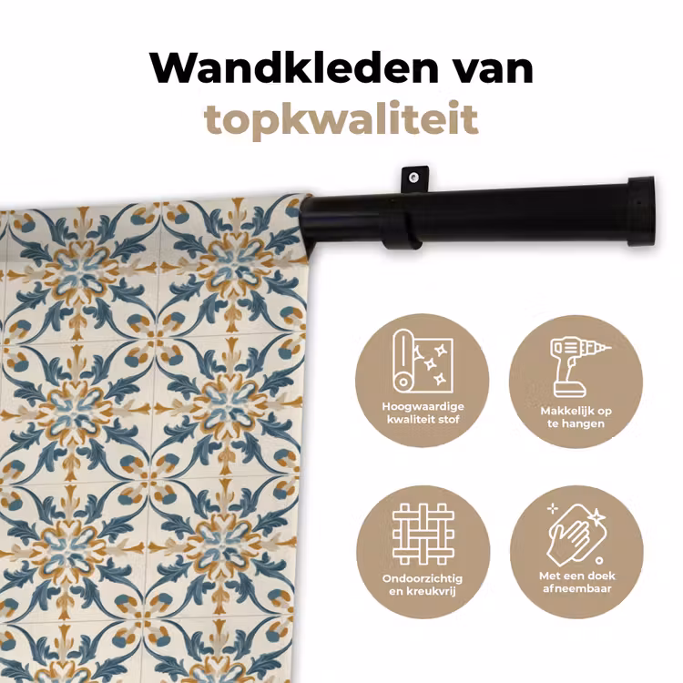 Patroon - Klassiek - Kleurrijk Wandkleed katoen klein 269 -sfeer2