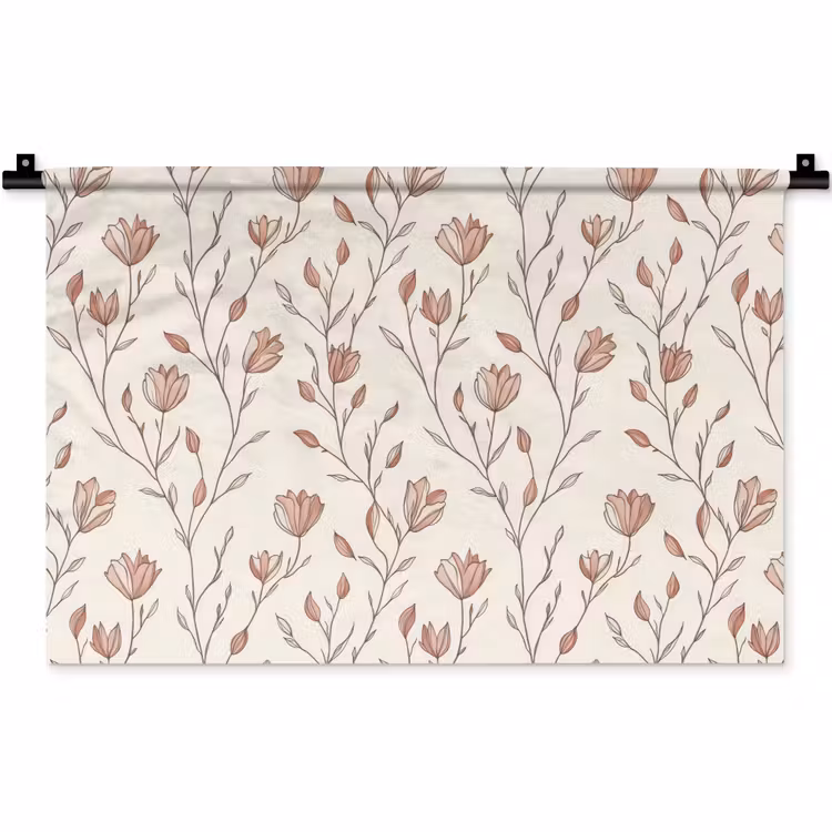 Patroon - Klassiek - Roze Wandkleed katoen klein 269 -zz3d