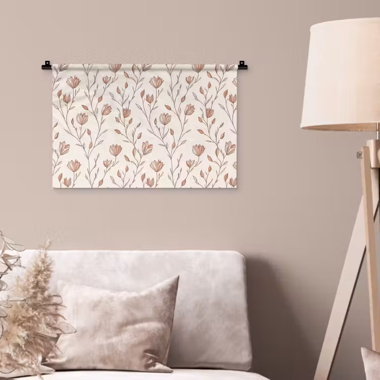 Patroon - Klassiek - Roze Wandkleed katoen klein 269 -sfeer4