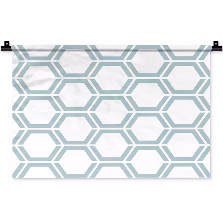 Patroon - Lijn - Design - Hexagon Wandkleed katoen klein 269 -zz3d