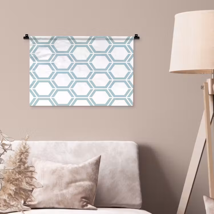 Patroon - Lijn - Design - Hexagon Wandkleed katoen klein 269 -sfeer4