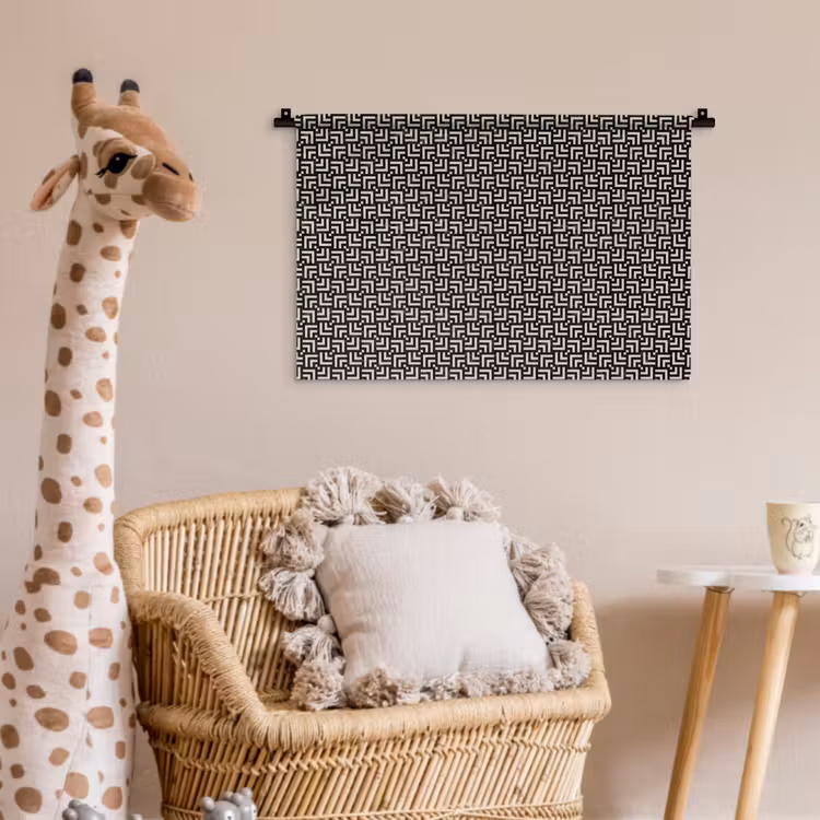 Patroon - Marmer - Zwart Wandkleed katoen klein 269 -wsfeer5_kind