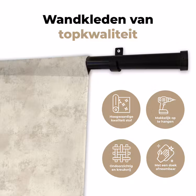 Patroon - Organisch - Beige Wandkleed katoen klein 269 -sfeer2