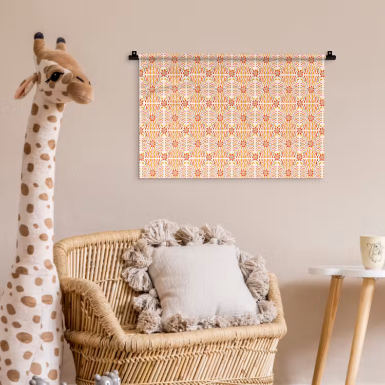 Patroon - Retro - Kleur Wandkleed katoen klein 269 -wsfeer5_kind