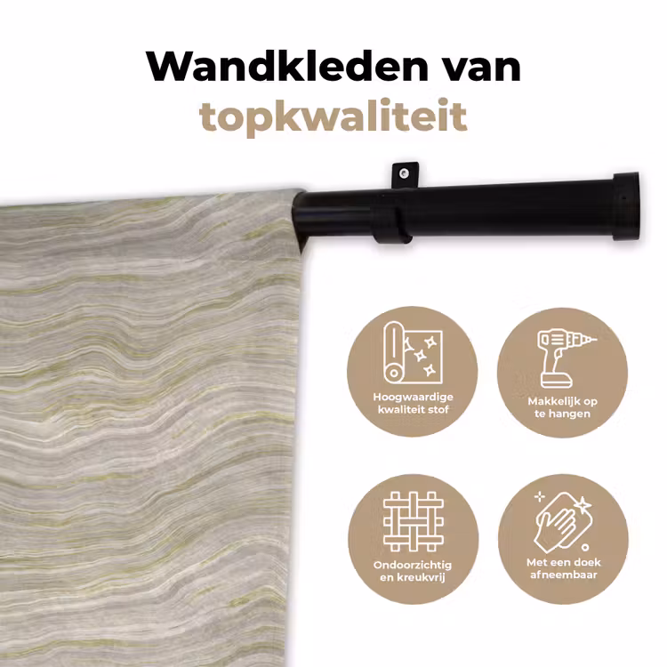 Patroon - Sereen - Groen Wandkleed katoen klein 269 -sfeer2