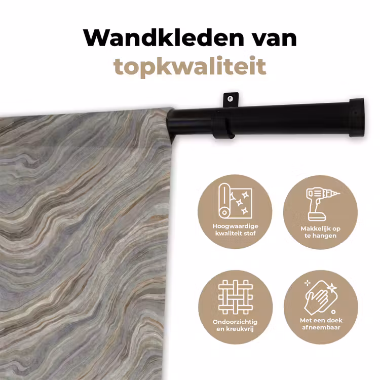 Patroon - Sereen - Paars - Groen Wandkleed katoen klein 269 -sfeer2