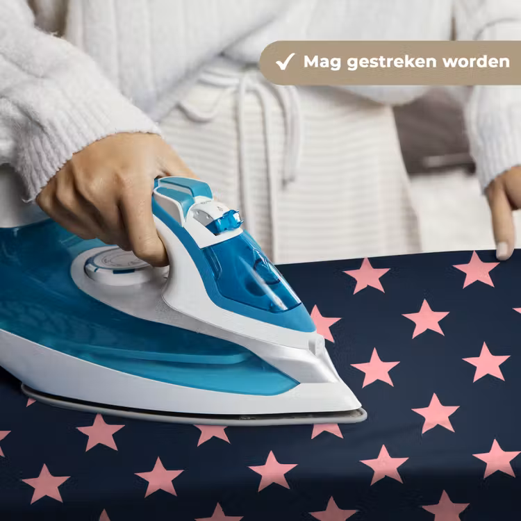 Patroon - Sterren - Roze Wandkleed katoen klein 269 -sfeer9