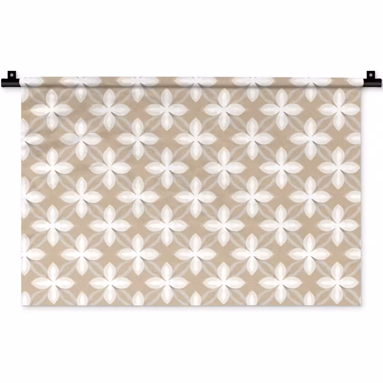 Patroon - Symmetrisch - Beige Wandkleed katoen klein 269 -zz3d