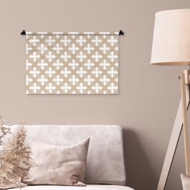 Patroon - Symmetrisch - Beige Wandkleed katoen klein 269 -sfeer4