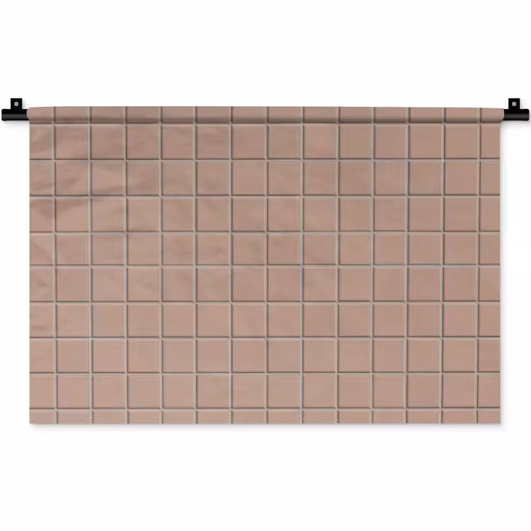 Patroon - Tegel - Oudroze Wandkleed katoen klein 269 -zz3d