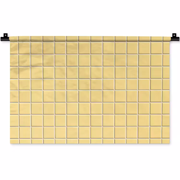 Patroon - Tegels - Geel Wandkleed katoen klein 269 -zz3d