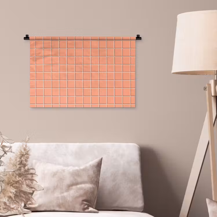 Patroon - Tegels - Perzik Wandkleed katoen klein 269 -sfeer4