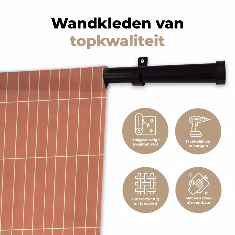 Patroon - Tegels - Terracotta Wandkleed katoen klein 269 -sfeer2