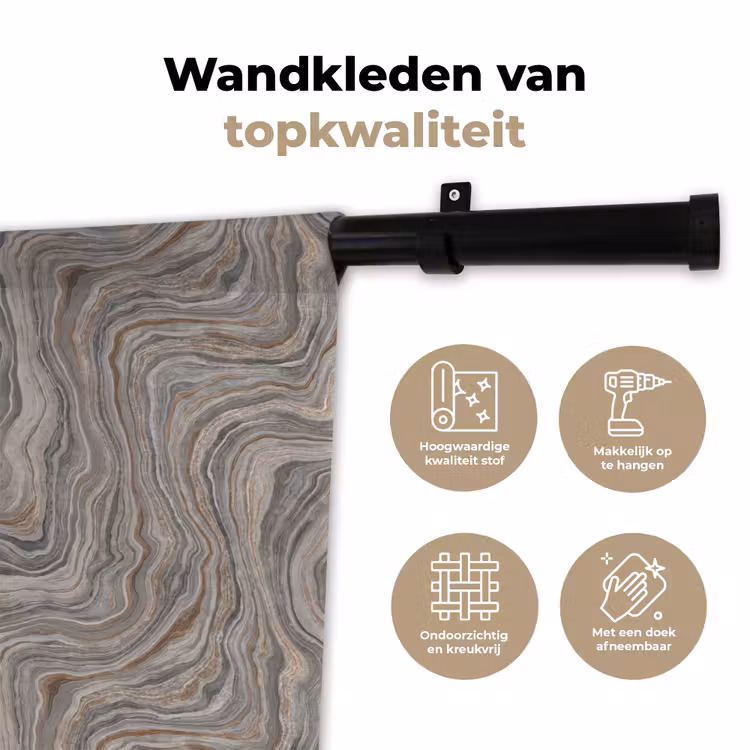 Patroon - Textuur - Grijs Wandkleed katoen klein 269 -sfeer2
