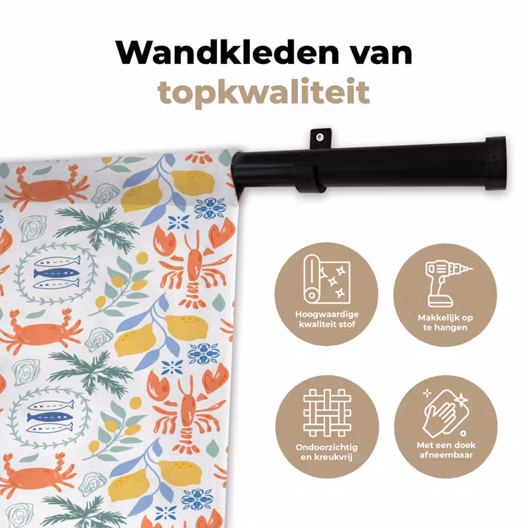 Zee - Sfeer - Citroen - Vis Wandkleed katoen klein 269 -sfeer2
