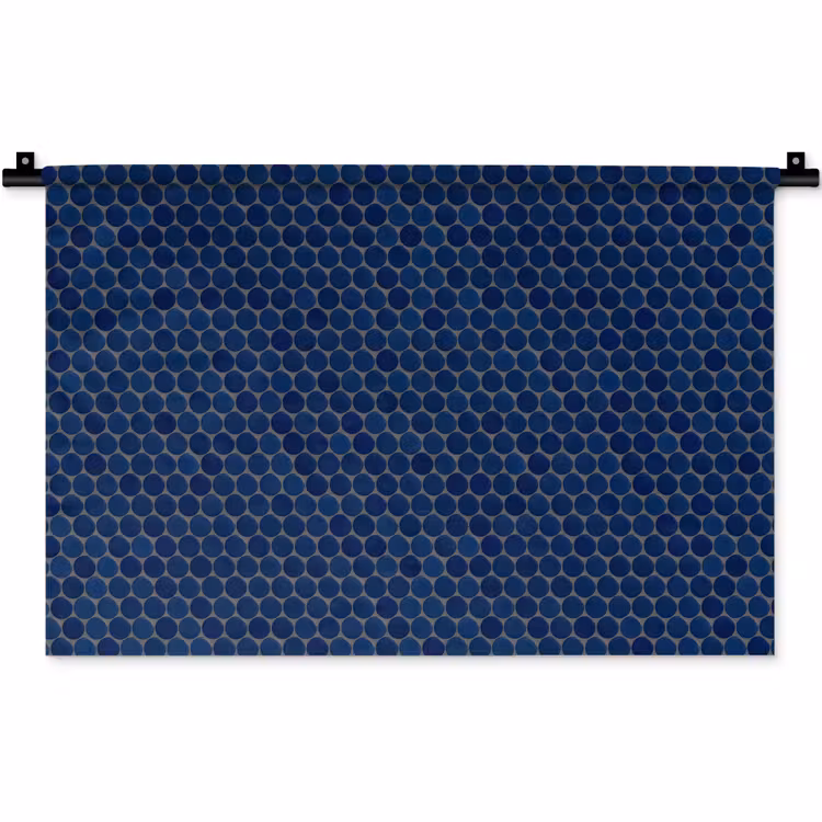 Penny - Mozaïek - Donkerblauw Wandkleed katoen klein 269 -zz3d