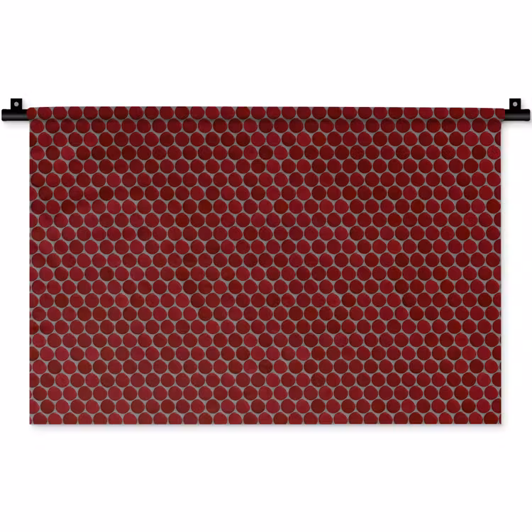 Penny - Mozaïek - Rond - Rood Wandkleed katoen klein 269 -zz3d