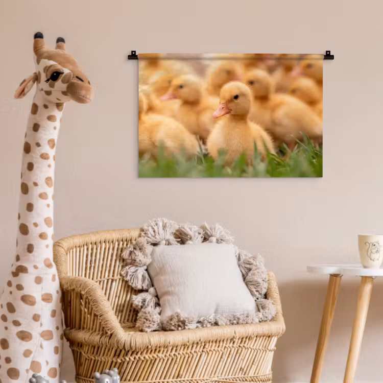 Pijltje - Eend - Natuur - Geel Wandkleed katoen klein -wsfeer5_kind