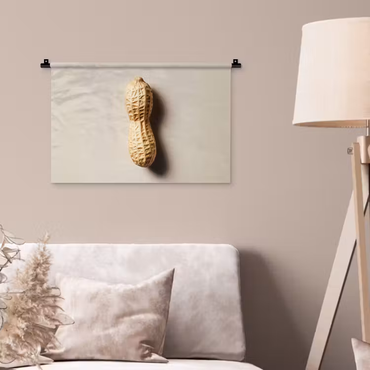 Pinda - Ruw - Beige Wandkleed katoen klein -sfeer4