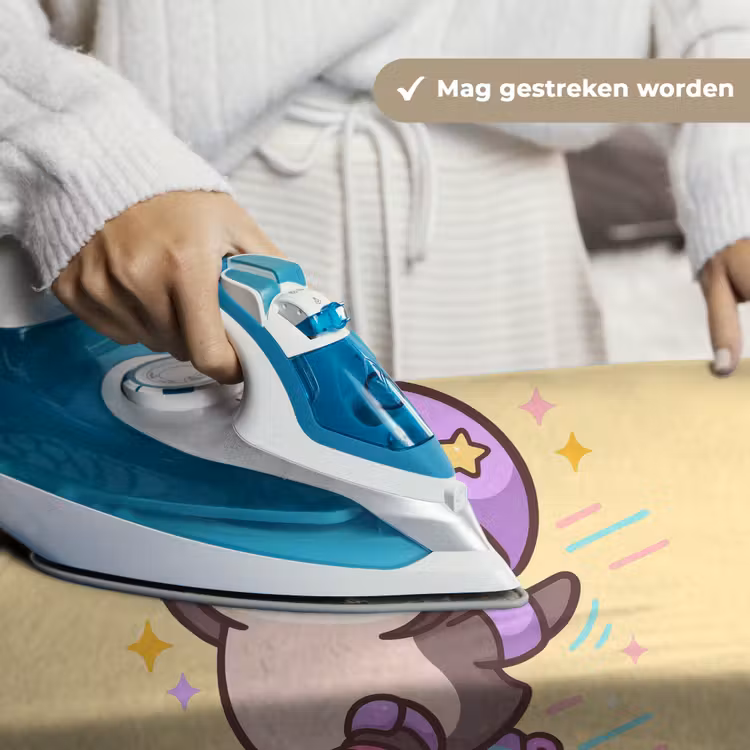 Pinguïn - Rolschaatsen - Geel - Energiek Wandkleed katoen klein -sfeer9