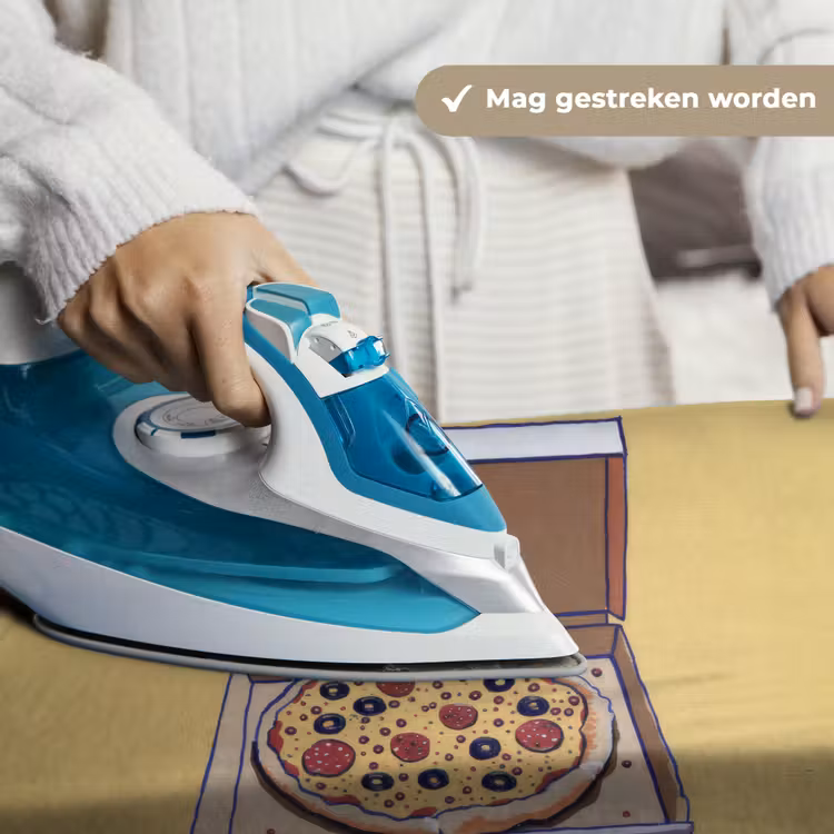 Pizza - Doos - Salami - Illustratie Wandkleed katoen klein -sfeer9