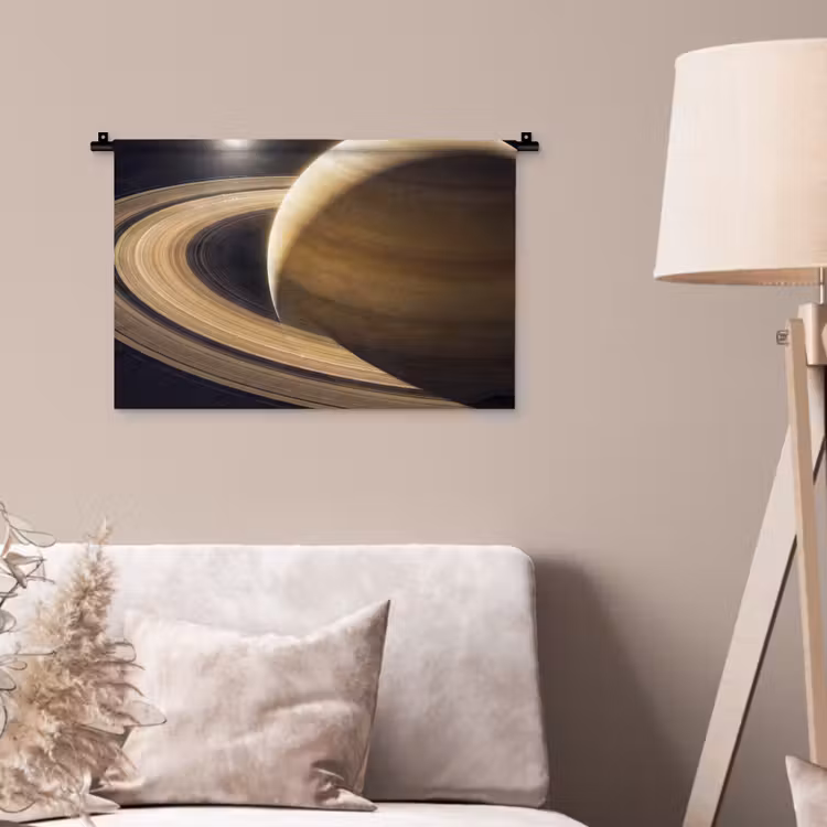 Wandkleed - Planeet - Ringen - Ruimte - Planeet - Ringen - Ruimte Wandkleed katoen klein