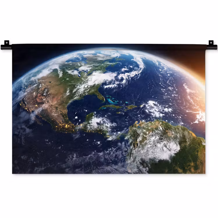 Wandkleed - Planeet - Ruimte - Kosmos - Planeet - Ruimte - Kosmos Wandkleed katoen klein