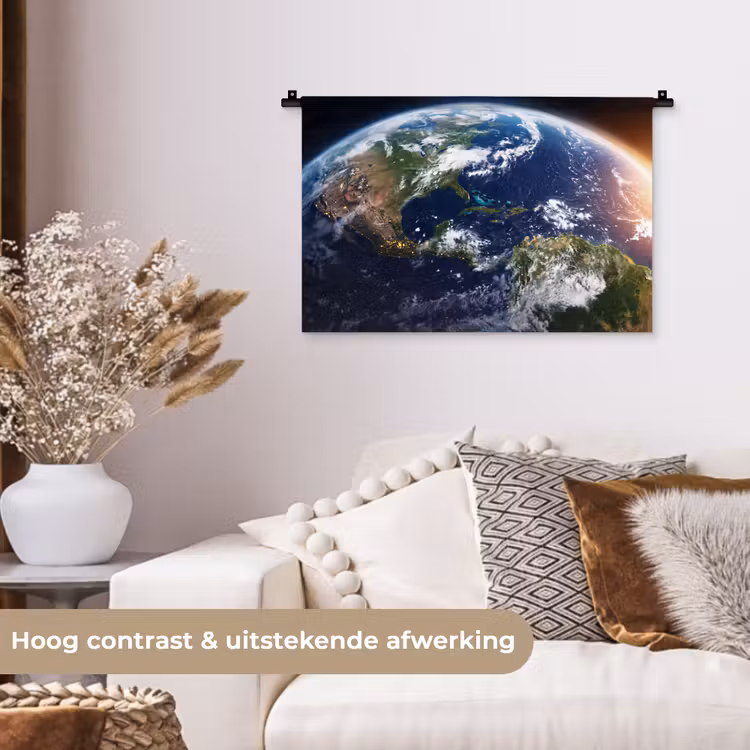 Wandkleed - Planeet - Ruimte - Kosmos - Planeet - Ruimte - Kosmos Wandkleed katoen klein