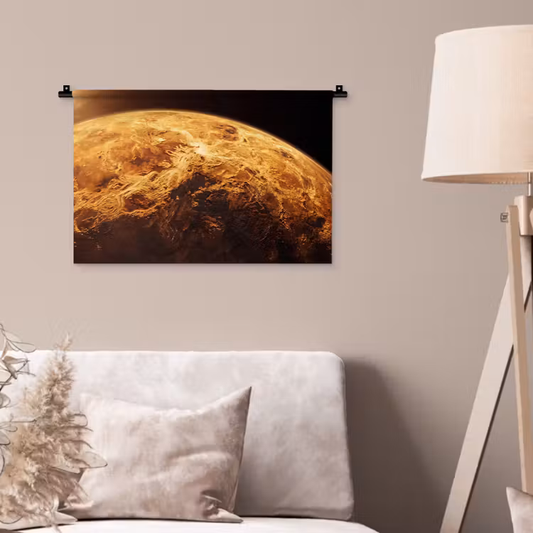 Wandkleed - Planeet - Ruimte - Oranje - Planeet - Ruimte - Oranje Wandkleed katoen klein
