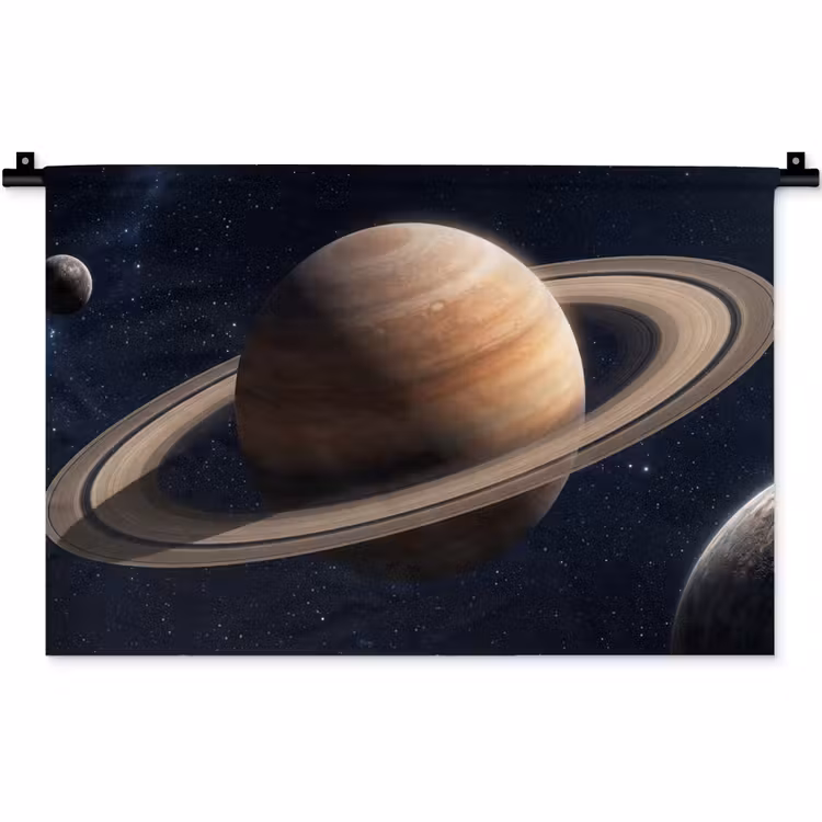Planeten - Saturnus - Ruimte Wandkleed katoen klein -zz3d