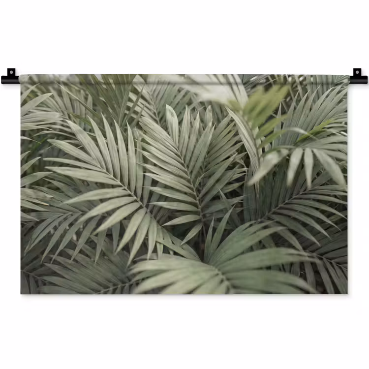Plant - Palmbladeren - Natuur - Groen Wandkleed katoen klein -zz3d