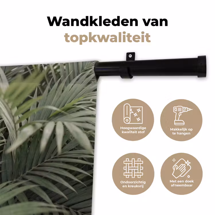 Plant - Palmbladeren - Natuur - Groen Wandkleed katoen klein -sfeer2