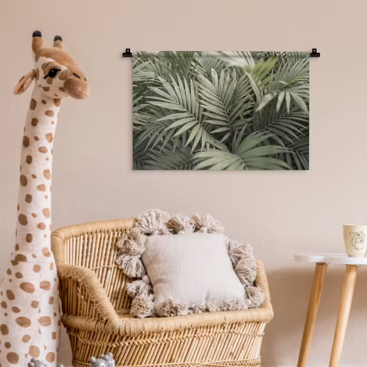 Plant - Palmbladeren - Natuur - Groen Wandkleed katoen klein -wsfeer5_kind