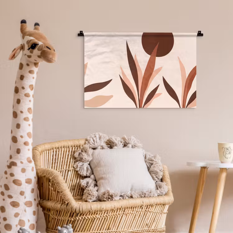Planten - Abstract - Natuur - Bruin Wandkleed katoen klein -wsfeer5_kind