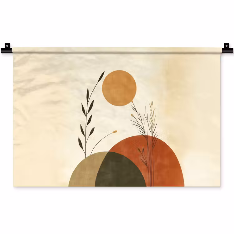 Planten - Abstract - Vormen Wandkleed katoen klein -zz3d