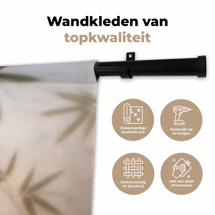 Planten - Bladeren - Natuur - Groen Wandkleed katoen klein -sfeer2