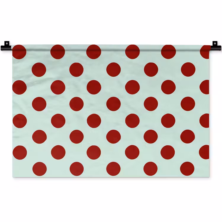 Polka - Dots - Rood Wandkleed katoen klein 269 -zz3d