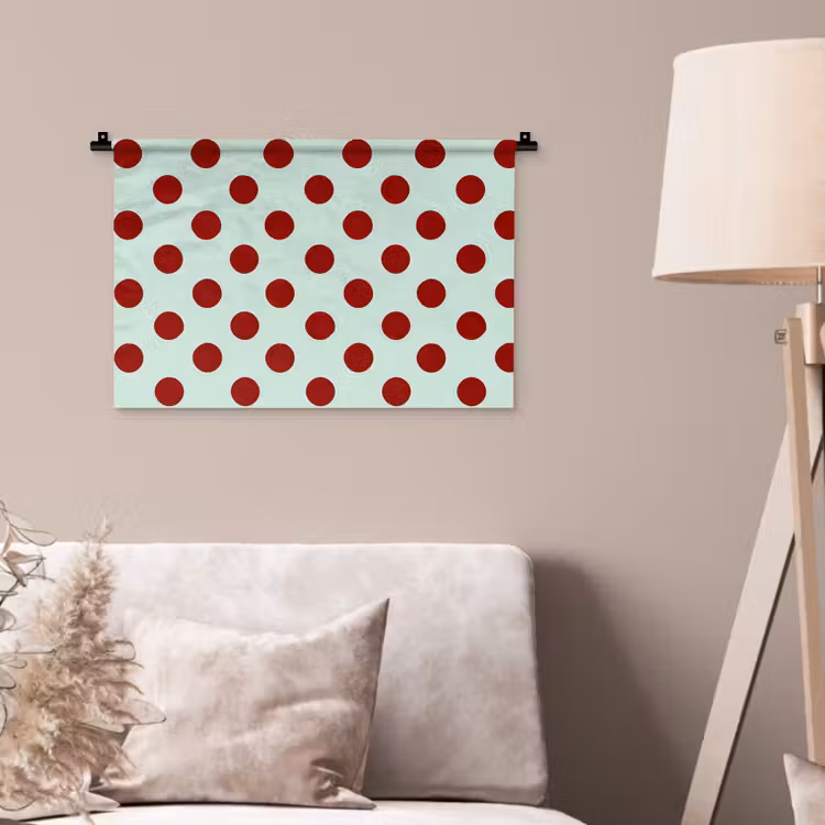 Polka - Dots - Rood Wandkleed katoen klein 269 -sfeer4