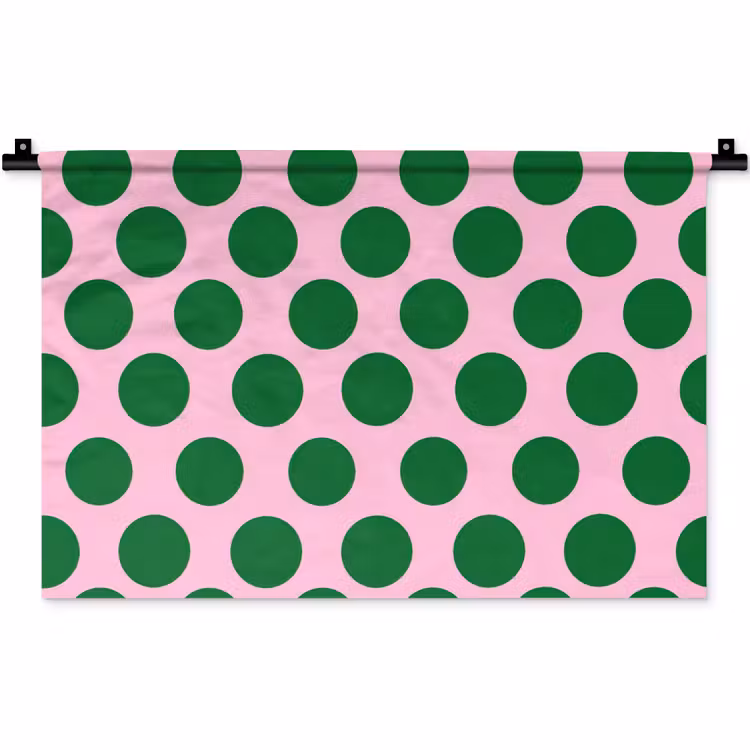 Polkadots - Patroon - Groen Wandkleed katoen klein 269 -zz3d