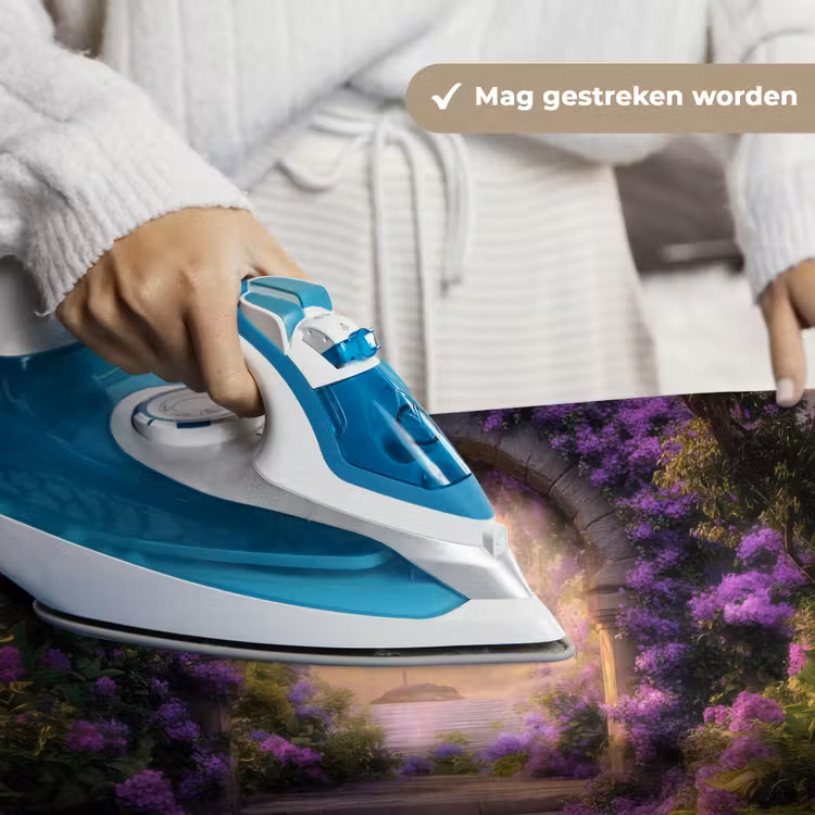 Poort - Paars - Bloemen Wandkleed katoen klein -sfeer9