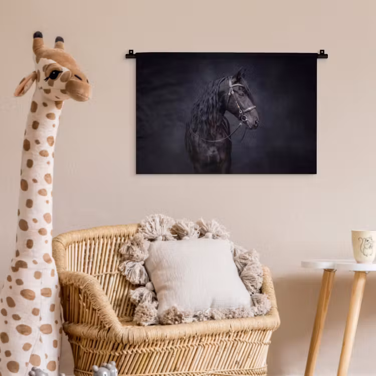 Portret - Paard - Donker Wandkleed katoen klein -wsfeer5_kind
