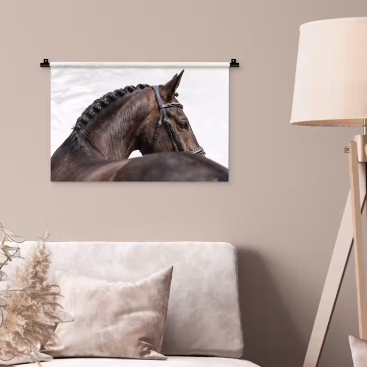 Portret - Paard - Elegant Wandkleed katoen klein -sfeer4