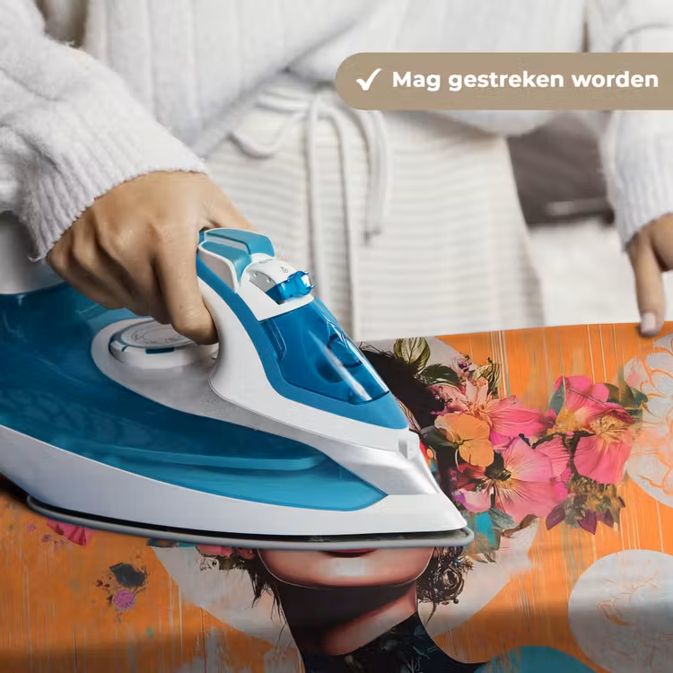 Portret - Vrouw - Abstract - Bloemen Wandkleed katoen klein -sfeer9
