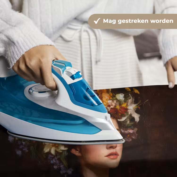 Portret - Vrouw - Bloemen Wandkleed katoen klein -sfeer9