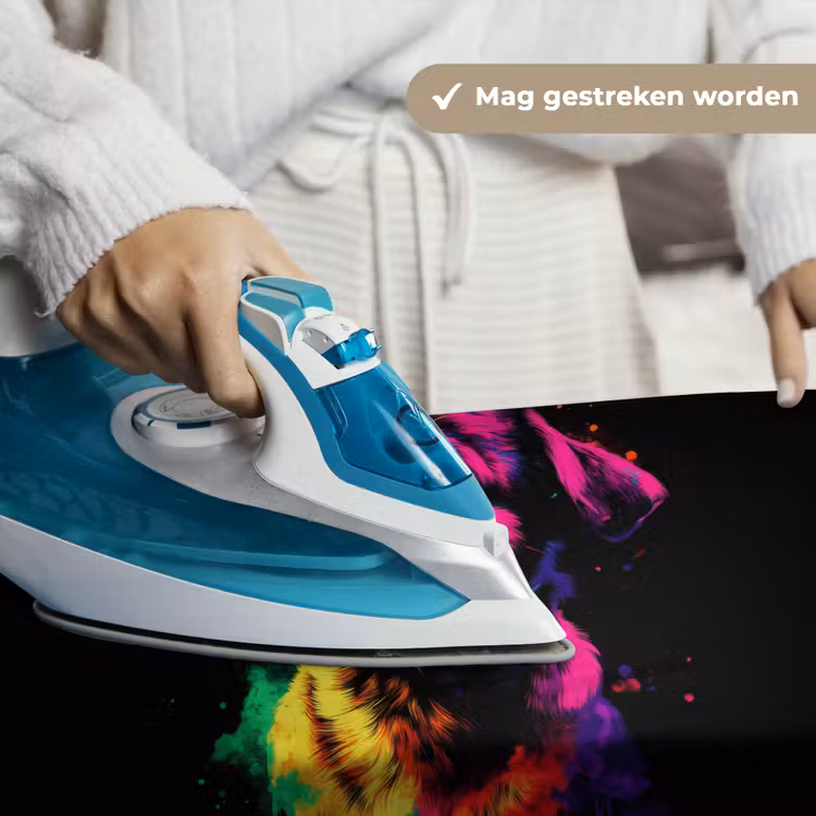 Puck - Hond - Verf - Kleuren Wandkleed katoen klein -sfeer9