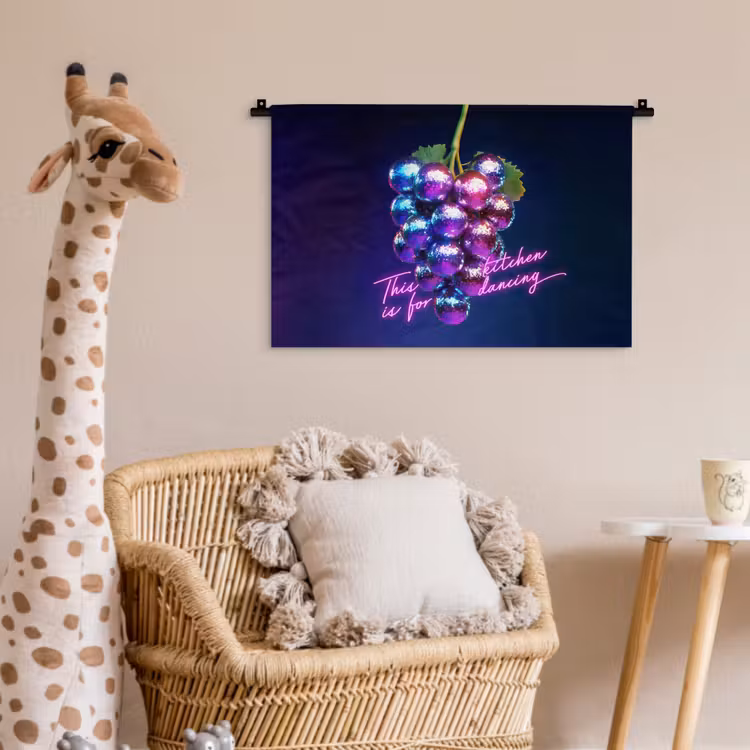 Quote - Neon - Disco - Druiven Wandkleed katoen klein -wsfeer5_kind