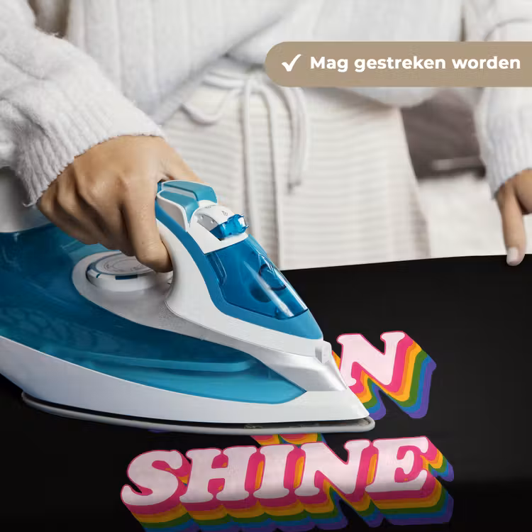 Quote - Regenboog - Roze - Zwart Wandkleed katoen klein -sfeer9