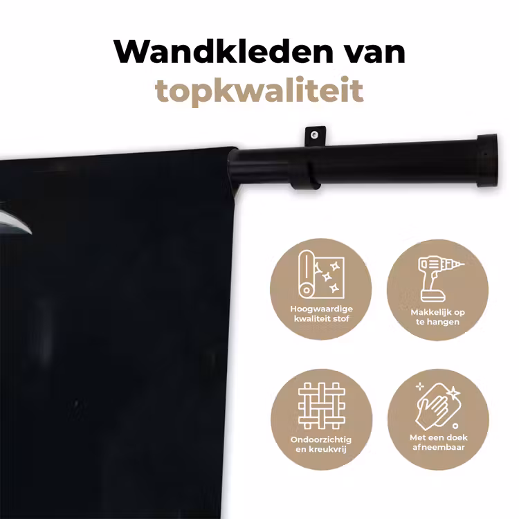 Raaf - Vogels - Zwart Wandkleed katoen klein -sfeer2