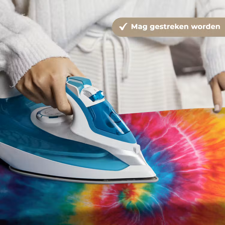 Regenboog - Tie dye - Kleurrijk - Blauw Wandkleed katoen klein -sfeer9