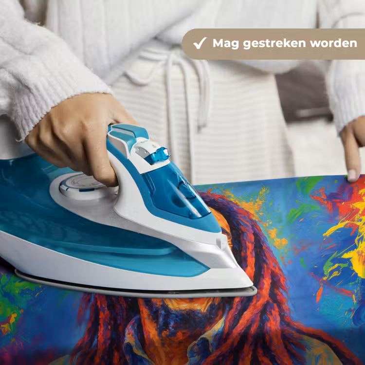 Regenboogkleuren - Man - schilderij Wandkleed katoen klein -sfeer9